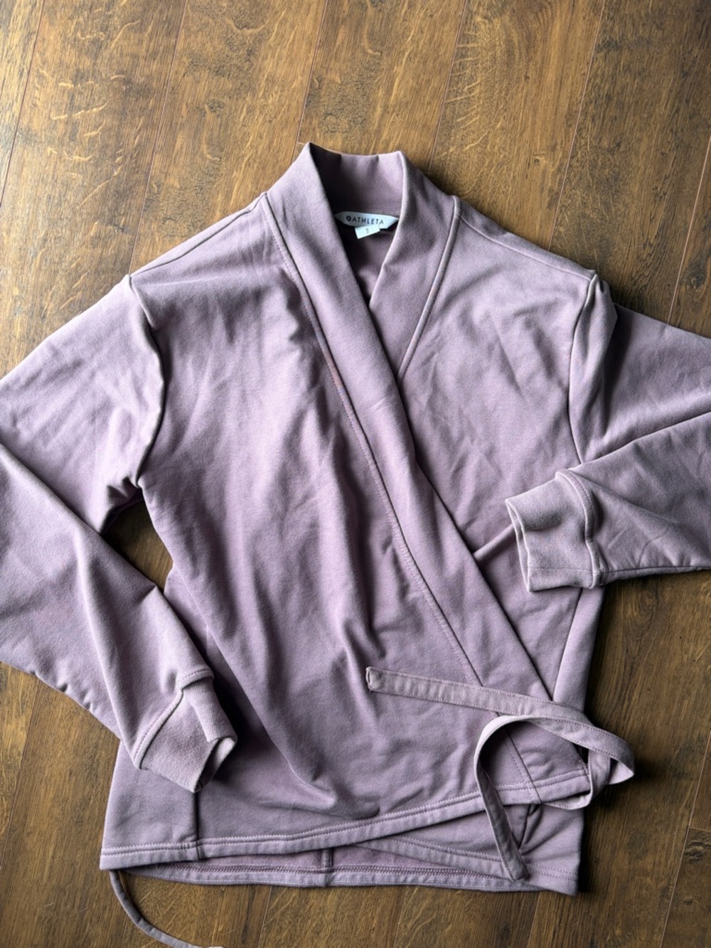 Athleta Retroterry Wrap Sweatshirt - damask Mauve